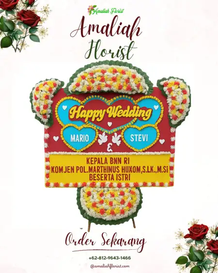 Papan Bunga Pernikahan Pocangan